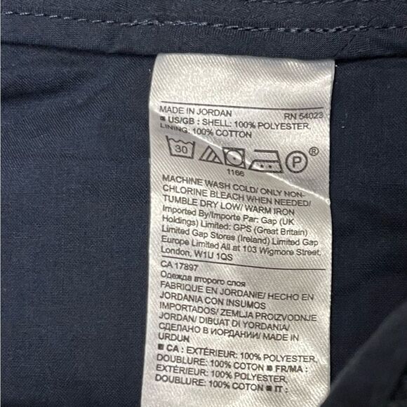 Banana Republic Flat Front High Waist Chino Blue Circle Shorts Sz 10 Classic EUC - Picture 5 of 7